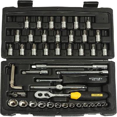 Stanley 46pcs 3 8" Sq. Dr. Drive Socket And Bit Set
